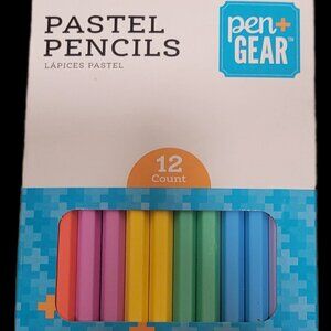 Pen & Gear Pastel Pencils color is Graphite Quantity 12